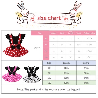 2Pcs Baby Girl Clothes Set Toddler Baby Dress Tshirt Top and Polka dot Suspender Skirt Clothing Set for Kids (9)