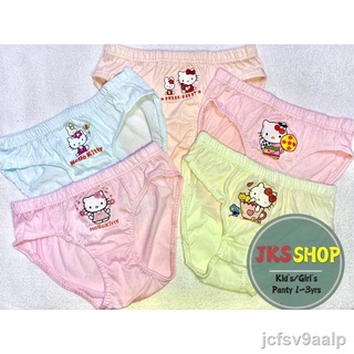 Spot goods ㍿COD 10Pieces Kid's/Girl's Character Underwear Panty Hello Kitty 1-3yrs