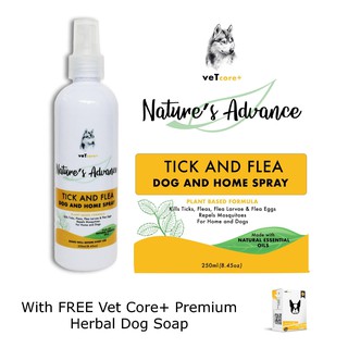 Vet Core Plus Nature's Advance Tick Spray With Free Dog Soap