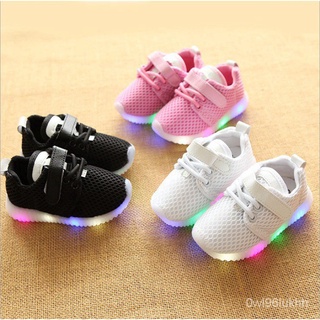 Unisex Kids LED Light Lace Up Casual Shoes Sport Sneaker