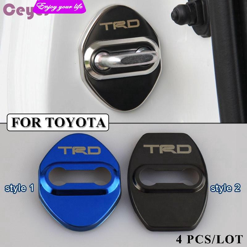 🚗TOYOTA TRD Car Accessories Door Striker Lock Protection Cover 4pcs 🚗 (1)