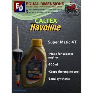 Caltex Havoline Super Matic 4T 800ml (10W-40) Semi-synthetic (**With free gear oil**)