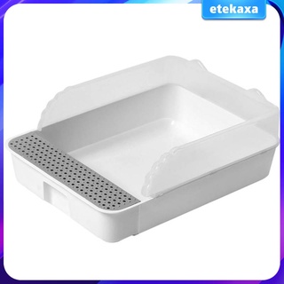 Cat Litter Box with Lid, Enclosed Cat Potty, Top Entry Anti-Splashing Cat Toilet, Easy to Clean Including Cat Litter Scoop