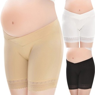 Maternity pregnant panties support underwear Women Lace safety pants n63V