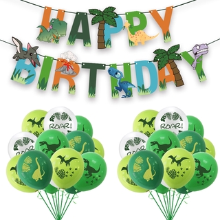 Dinosaur Theme Birthday Party Banner Flags for Roar Party Decorations Favors Supplies