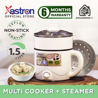 Astron POT STEAMER and MULTI COOKER | (White) (1.5L) (600W) | Electric cooker | Electric pot (1)