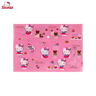 Hellokitty Document Envelopes with Snap-On Document Pockets A4 Cartoon Document Folder with Label Pocket for School File Envelopes (1)