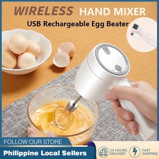 Electric Hand Mixer Wireless Stainless Steel Egg Beater Electric Whisk Mixer Handheld Whisk Mixer