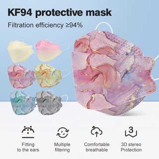 KF94 mask 4Ply 10Pcs 3D fashion Marble Pattern style KF94 face Mask for adult