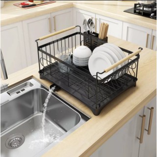 Dish Rack Bowl Holder Stainless Steel Kitchen Sink Drying Shelf Cutlery Drainer Dish over
