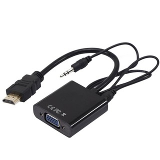 1080P HDMI Male to VGA Female 3.5mm Audio Jack Adapter Cable