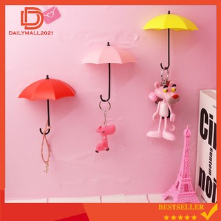 3pcs Creative Key Hanger Versatile wall hook Cute [Dailymall] umbrella shape Umbrella Holder