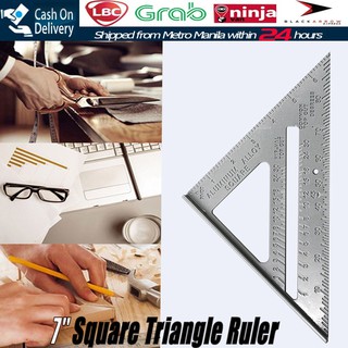 7" Square Triangle Ruler Angle Protractor Measurement Tool