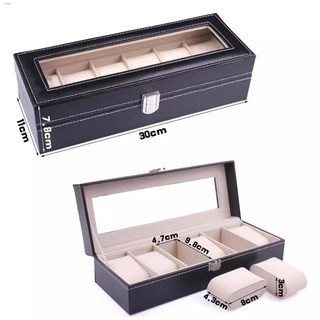 Watch box▩∏Watch Box 6 Grid Leather Display Jewelry Case Organizer (5)