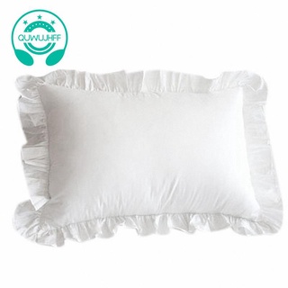 100% Cotton Ruffle Pillowcase Ruffled Pillow Cover White Pillow Case