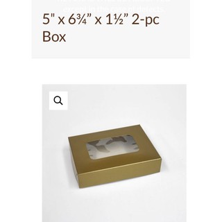 Brownie box size 5 × 6 3/4 × 1 1/2