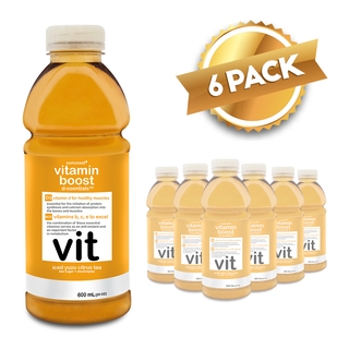 Vitamin Boost 600ml D-Essentials Iced Yuzu Citrus Tea (Pack of 6)