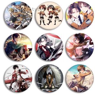 Hot Anime Attack On Titan Cosplay Badge Cartoon Eren Brooch Pins Gift Backpacks Button Clothes