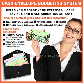 Letters & Envelopes▦(Package) Cash Envelope Budgeting System, Budget Keeper, Money Organizer Envelop