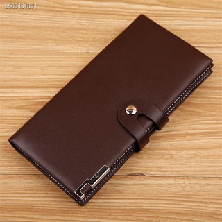 Wallet men s long wallet with buckle men s buckle wallet business can put mobile phone Korean versio