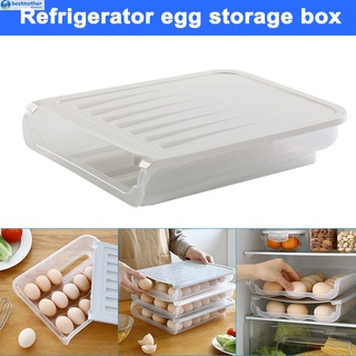 Egg Storage Box Simple Style Clear Egg Holder for Refrigerator Household Stackable Egg Storage Container