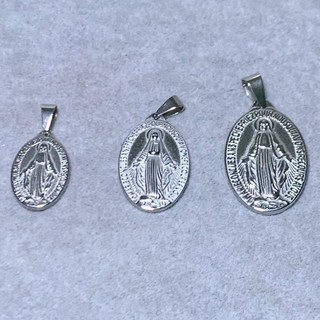 Sophie Fashion Jewelry Silver Stainless Steel Mama Mary Pendant (3 Sizes)