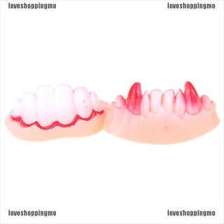 【LOV】10pcs Funny Goofy Fake Vampire Denture Teeth Halloween Decor Prop Trick Toy (7)