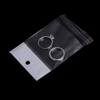 ✿INF✿100 Pcs/Set Plastic Packing Bag Transparent Self Adhesive OPP Jewelry Seal 6x8cm