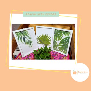 3 in 1 Wall Room Art Decor With Frame Plants Nature Leaves