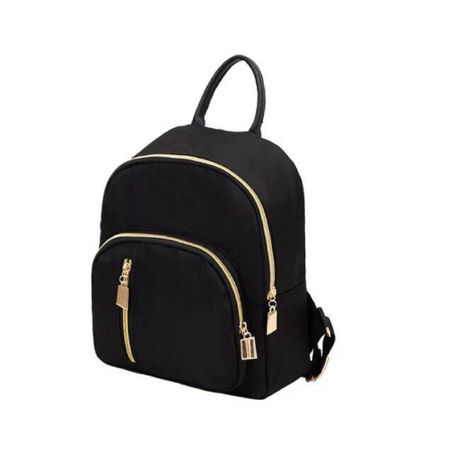 ✅Fashion Korean Small Black Backpack School Bag