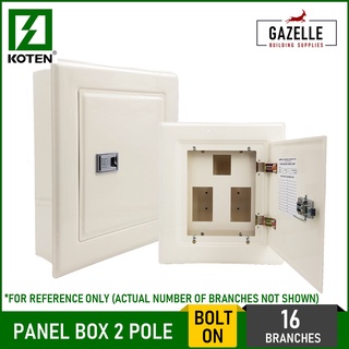 Koten Premium Type Panel Box 2 Pole Bolt On - 16 Branches