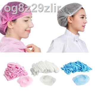 [free shipping]▨✳ﺴ100 Pieces Surgical Cap Non Woven Disposable Hairnet Head Covers Net Bouffant Cap