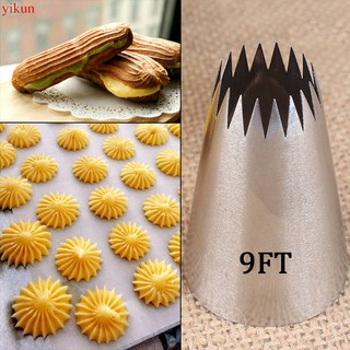 #9FT Large Icing Piping Nozzles Russian Nozzles Pastry Tips Cookies Cake Decorating Tools Tips Cream Fondant Pastry Nozzles