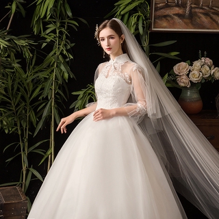 ઇଓFluai Elegant White Bridal Wedding Gown Fairy Lace Wedding Dress Customized