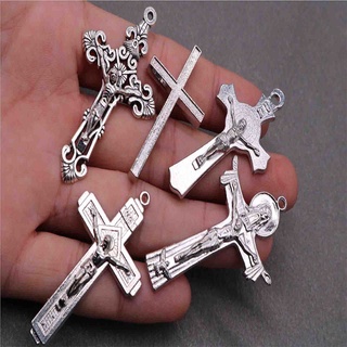 2 pieces / Christian Jesus Cross. Rosary Cross Jewelry Medal Bracelet Cross Medal Accessories
