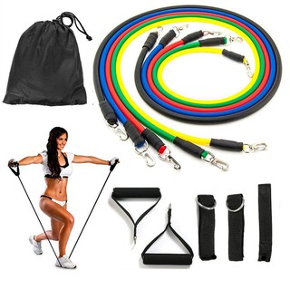 【ready】COD Gym Resistance Bands Set (11pcs) Physical Therapy, Resistance Training, Home Workouts rope fitness (2)