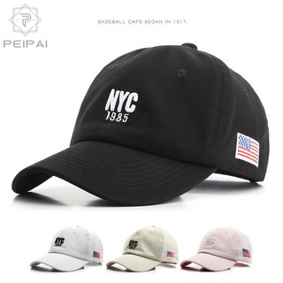 Hat NYC alphanumeric embroidery caps couple sun visor female baseball cap