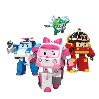Robocar Poli Transformer Pull Back Robot Kids Car Toys Kereta Mainan Budak For Boys Educational Toy