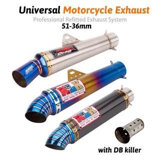 Motorcycle refitted Y15 exhaust pipe lc150 muffler NLK taper half blue unliversal exhaust tube RAIDER 150