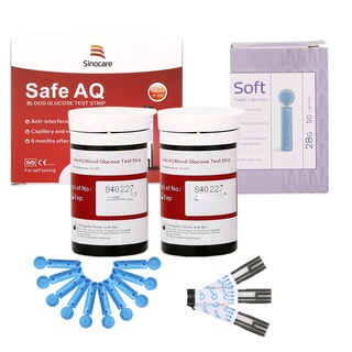 Safe AQ Smart 50/100/200pcs Blood Glucose Test Strips with Lancets Needles of for Diabetic Blood