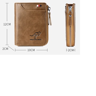 Wallet card case2020 New Brand Men Wallets Genuine Leather Vintage Male Small Zipper Purse Wallet wi (7)