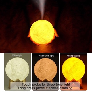 200ml-880ml 3D Moon lamp aroma water based oil USB humidifier (5)