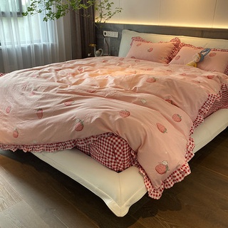 Dorota four-piece cotton cotton sheet quilt set three-piece bedding Net red bedding 4-piece set