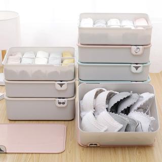 【FLASH️⚡️SALE】Underwear Receiving Box Storage Organizer Home Divided Plastic Underwear Box Dust Proof Bra Box (1)