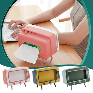 TV tissue box mobile phone holder desktop tissue box holder multifunctional