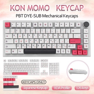 126 Keys KON MOMO Theme Keycaps Japanese XDA Profile PBT Sublimation Keycaps for DIY Mechanical Keyabord