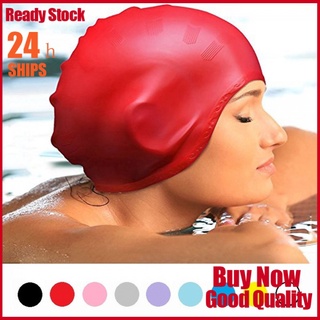 1Pcs Silicone Swimming Cap Waterproof Swim Cap Swimming Hat for Woman Men Long/Short Hair Bathing Cap
