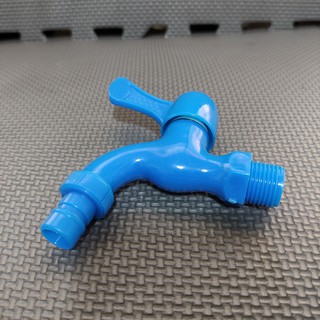 Blue PVC Faucet with Hose Bibb