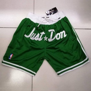 just Don shorts green jersey shorts Boston Celtics
