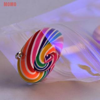 MOMO 100Pcs Iridescent Zip lock Bags Cosmetic Plastic Laser Holographic Zipper B Wq